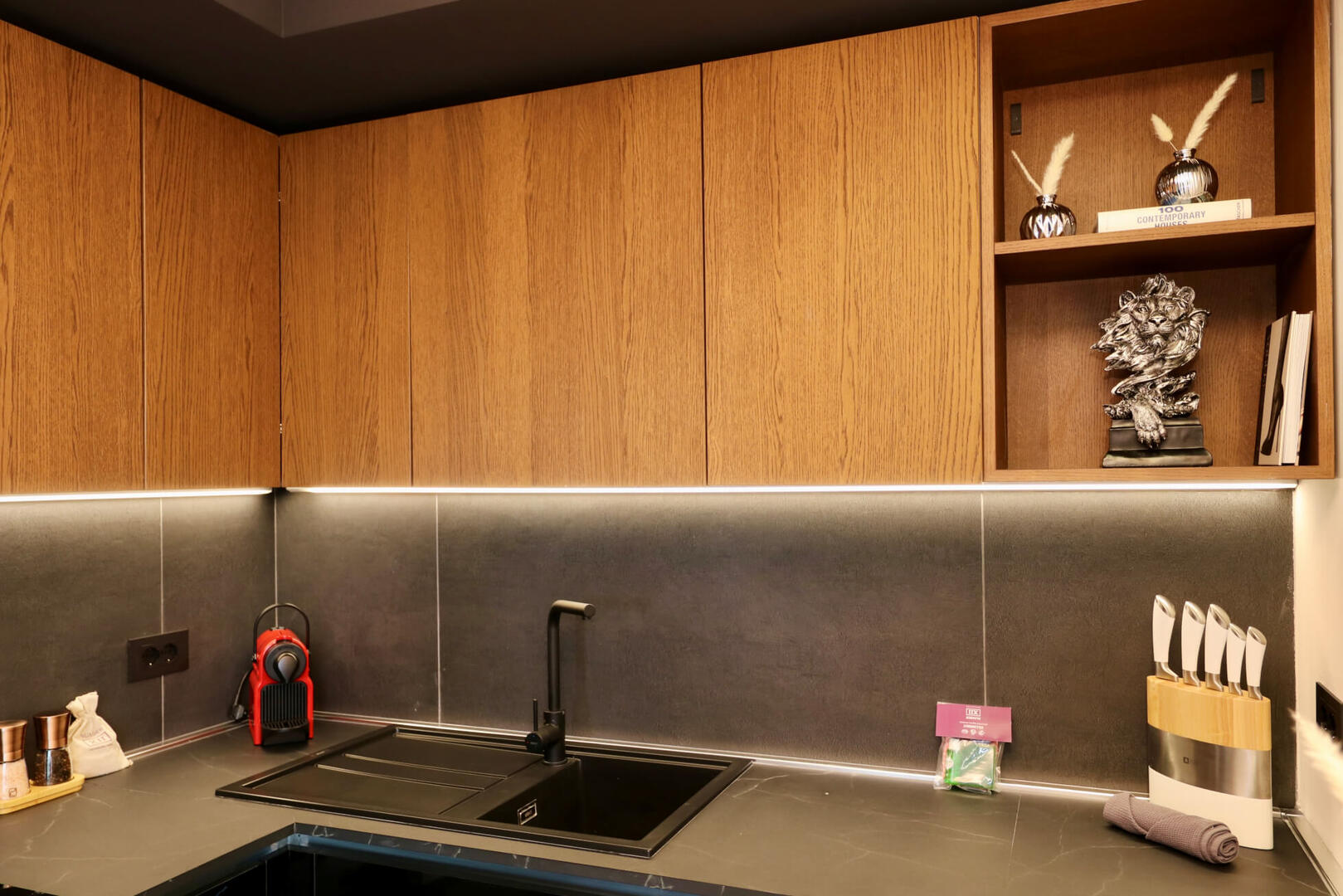 Fully equipped, custom-made CREO kitchen.